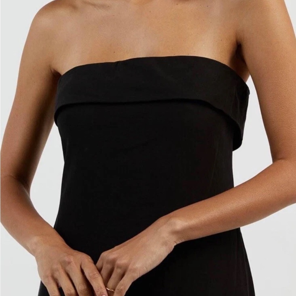 NWT DISSH Kai Strapless Midi Tube Dress Black Column Size 6 - Picture 13 of 15
